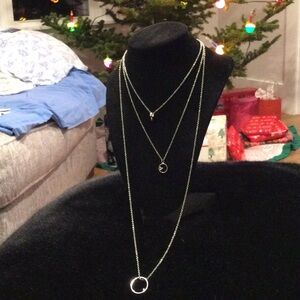 Elegant Silver Necklace Set from the LOFT